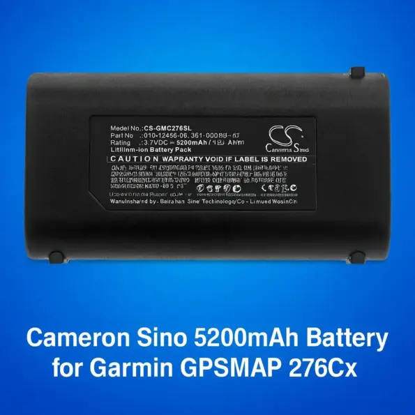 Cameron Sino 5200mA Battery for Gamin GPS MAP 276Cx 1 Battery