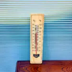 wooden thermometer with temperature scale for indoor use