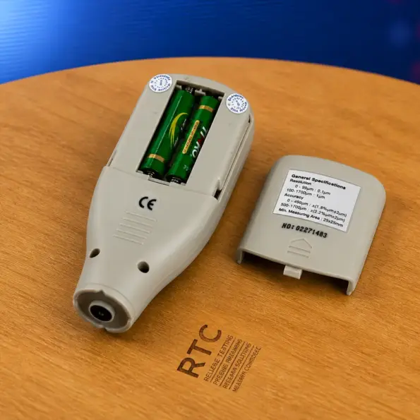 AS932 coating thickness meter display showing paint thickness reading