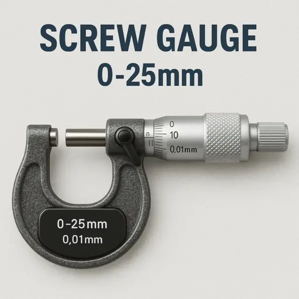 Screw Gauge (Micrometer) 0–25mm Range | Precision Measurement Tool 1 screw gas