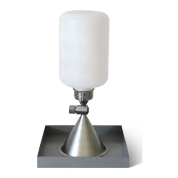 Sand density cone apparatus for field soil density testing