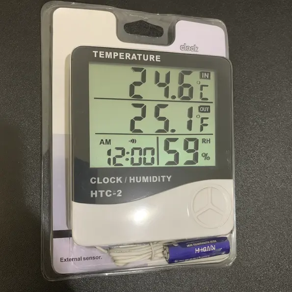 HTC-2 Temperature Humidity Digital Hygrometer with Alarm Clock 1 HT 2 Hydrometer