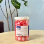 Laboratory Medical Syringe Filter jar with multiple pink sterile syringe filters for lab liquid filtration use