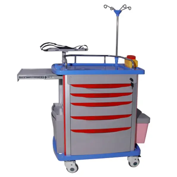 Medical Emergency Trolley JT-ET0019 1 JT-ET0019 Medical Emergency Trolley Stainless Steel Hospital Cart Bangladesh