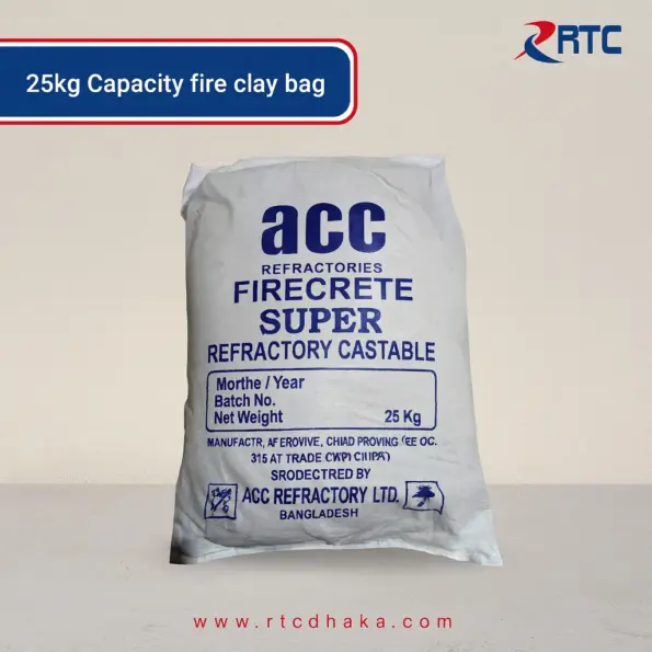 25kg Fire Clay Bag | High-Temperature Resistant Refractory Material – RTC Dhaka 1 Clay