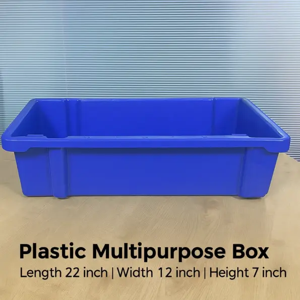 Plastic Multipurpose Box (22" x 12" x 7" ) 1 Plastic Multipurpose Box 22″ x 12″ x 7″