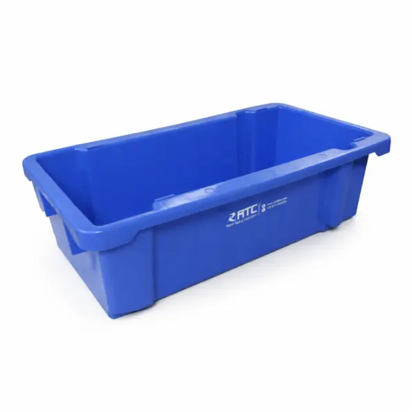blue plastic tray