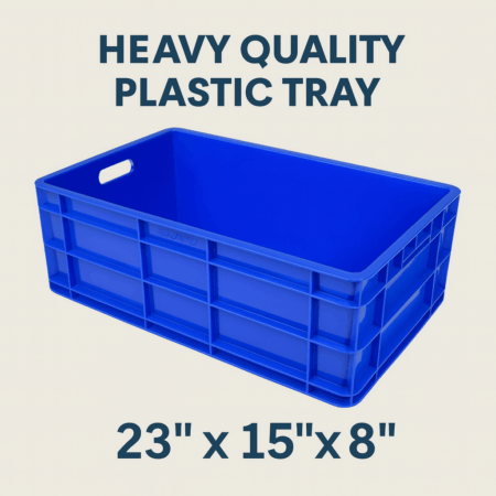 Durable Blue Plastic Tray