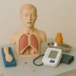 Medical Training Setup with Equipment