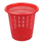 Plastic Paper Basket Red Color
