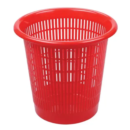 Plastic Paper Basket Red Color