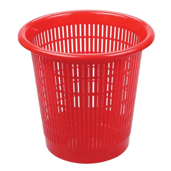 Plastic Paper Basket Red Color