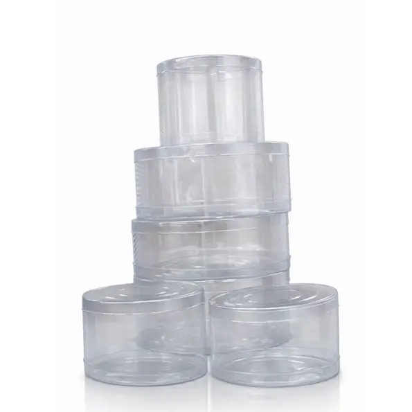 transparent plastic food packaging container for cake and biscuit