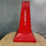 Heavy duty plastic road safety cone for traffic control