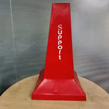 Heavy duty plastic road safety cone for traffic control