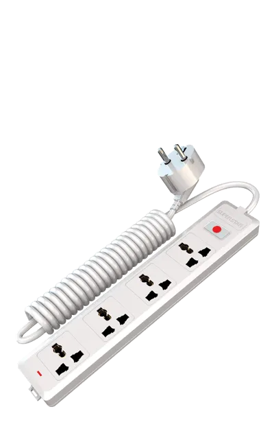 super star extension socket front view