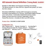 Automated External Defibrillator (AED) Training Model ZK/AED891C Back View