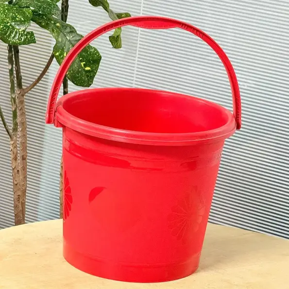 Plastic Bucket BD 16L red strong handle water bucket Bangladesh