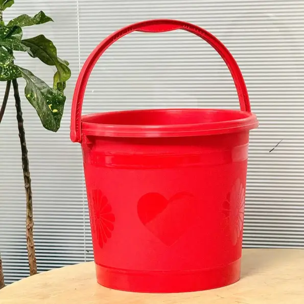 Plastic Bucket BD 16L red strong handle water bucket Bangladesh
