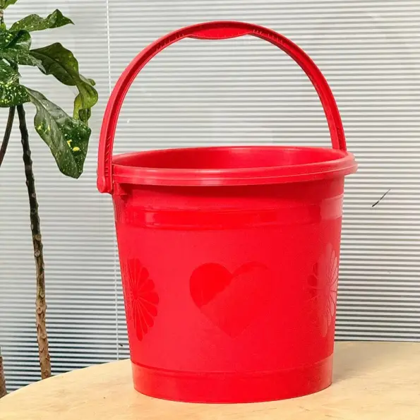 Plastic Bucket BD 16L red strong handle water bucket Bangladesh