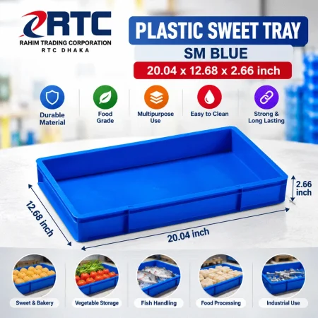 RTC plastic sweet tray SM blue 20.04 x 12.68 x 2.66 inch