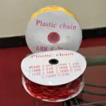 Plastic safety chain 6mm yellow roll 20 meter for barrier and safety use