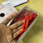 Plastic safety chain 6mm yellow roll 20 meter for barrier and safety use