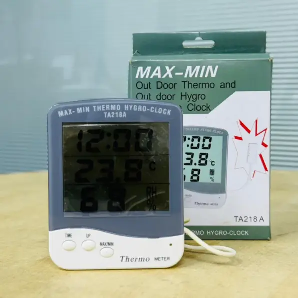 Thermo Hygro Clock BD digital temperature humidity meter TA218A