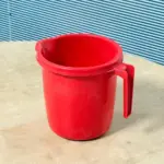 red plastic mouge jug 2.5L with handle and pouring spout for daily kitchen use in Bangladesh