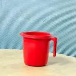 red plastic mouge jug 2.5L with handle and pouring spout for daily kitchen use in Bangladesh