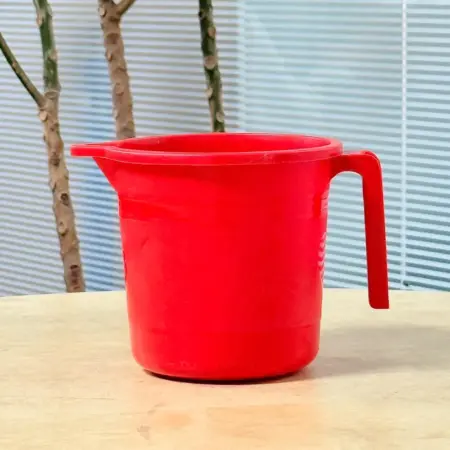Plastic Water Jug BD Red Measuring Mug with Handle