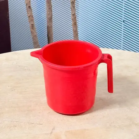 Plastic Water Jug BD Red Measuring Mug with Handle