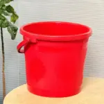 Plastic Bucket BD Red Heavy Duty Water Bucket with Handle