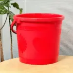 Plastic Bucket BD Red Heavy Duty Water Bucket with Handle