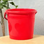 Plastic Bucket BD Red Heavy Duty Water Bucket with Handle