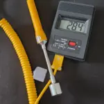 Digital Type K thermometer TM-902C with probe sensor for temperature measurementDigital Type K thermometer TM-902C with probe sensor for temperature measurement