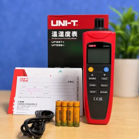 UNI-T UT331+ Temperature Humidity Meter back side view