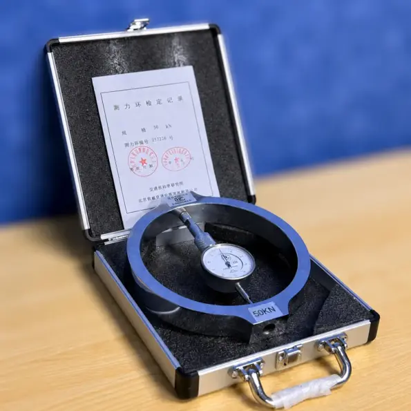 50kN Proving Ring Gauge with Calibration Case