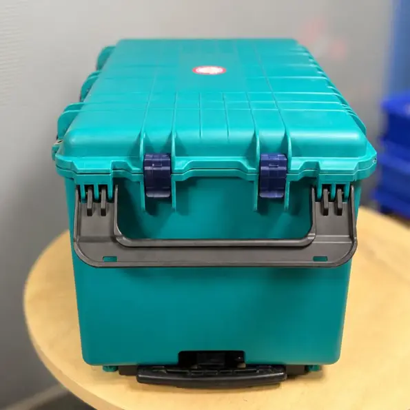 heavy duty plastic storage box lid closed top view Bangladesh