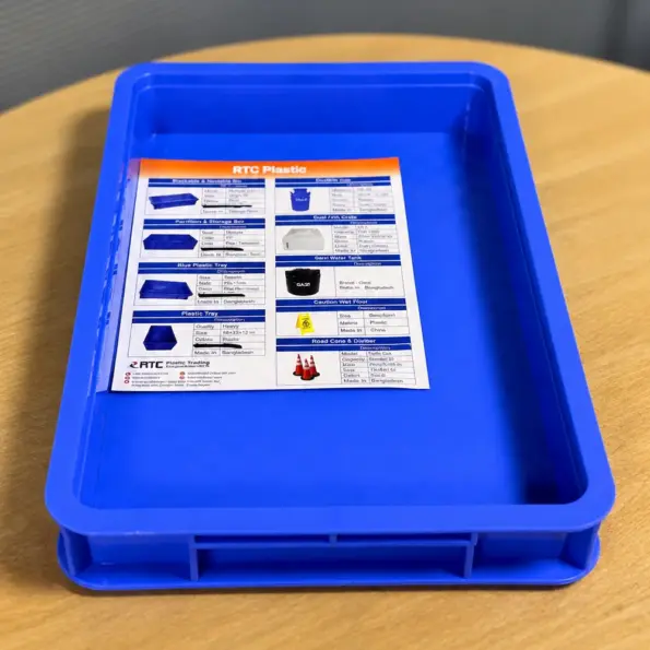 blue plastic tray Bangladesh top view storage tray RTC