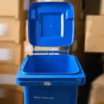 60 Liter Plastic Pedal Waste Bin Side View
