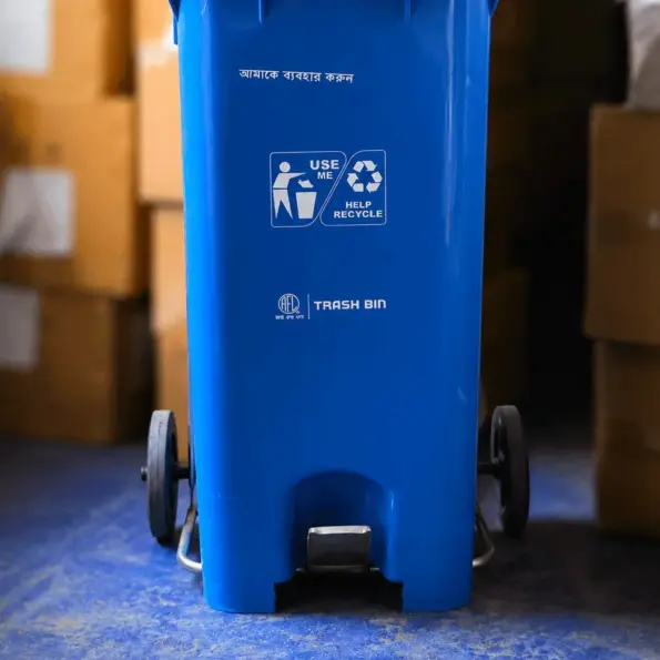 120 Liter Wheelie Bin with Open Lid