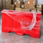 Red Support Barrier for industrial safety and traffic control