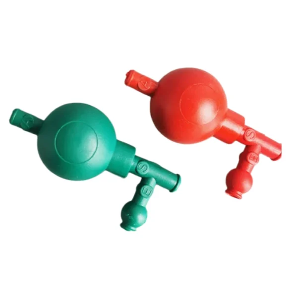 3-Way Rubber Pipette Filler Bulb Lab Quantitative Suction Ball for Glass Pipette Liquid Transfer