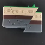3D Printed Crust Fault Movement Demonstration Model Split Assemble Geology Landform Teaching Tool for Geography Class