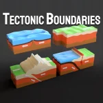 3D Printed Crust Plate Tectonic Boundary Model Set Geology Structure Teaching Demonstration Tool for Geography Class