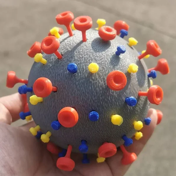 3D Printed Microbe Structure Display Model Virus Cell Shape Teaching Prop for Biology Science Class Popularization Exhibition