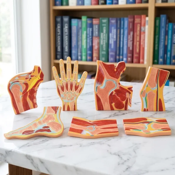 6Pcs Human Joint Section Anatomy Model Set Shoulder Hip Knee Hand Foot Nasal Cavity Cross Section Teaching Model