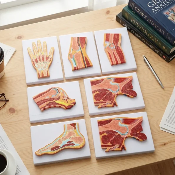 6Pcs Human Joint Section Anatomy Model Set Shoulder Hip Knee Hand Foot Nasal Cavity Cross Section Teaching Model