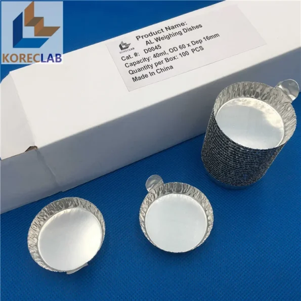 80ml Round Aluminum Weighing Dish for Laboratories Tabbed 80ml Round Aluminum Weighing Boat Lab Supply